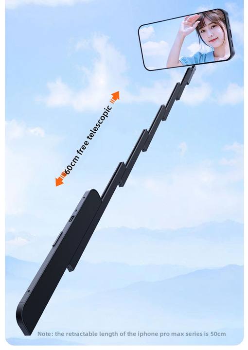 Applicable to iphone 16 Pro Max Phone case Selfie Stick Bluetooth Three-in-one Portable Selfie Stick Mobile Phone Selfie Stick